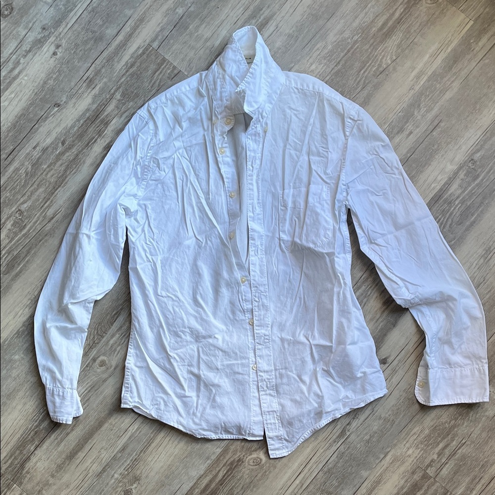 J. Crew Secret Wash White Button-Up Shirt